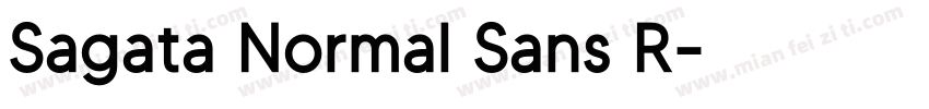 Sagata Normal Sans R字体转换